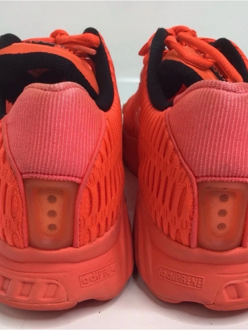 Adidas Men's Bright Orange Mesh Lace-Up Sneakers size 12
